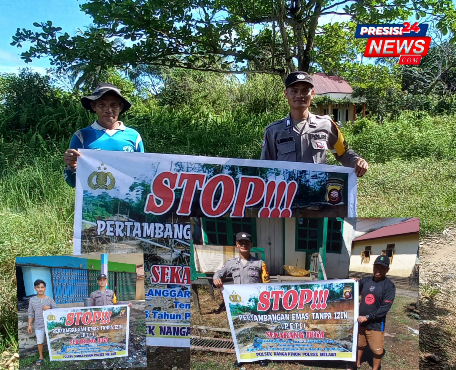 Polsek Nanga Pinoh Gencar Himbau Masyarakat untuk Stop Pertambangan Emas Tanpa Izin. Sumber: Humas Polres Melawi Polda Kalbar