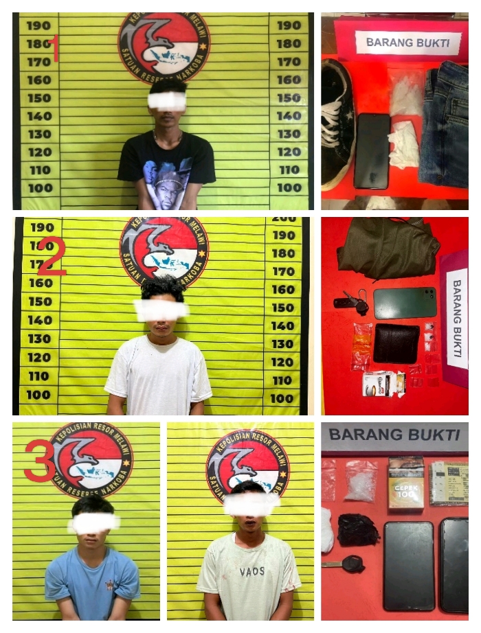 Polres Melawi Tangkap 4 Pengedar Sabu di Nanga Pinoh, Total 148 Gram Diamankan. (Foto: Humas Polres Melawi)