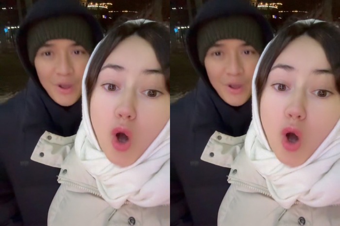 Pasangan artis Billy Syahputra dan Vika Kolesnaya. (Instagram.com/@bilsky16)