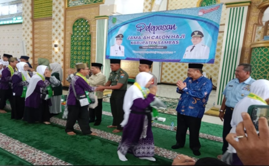 Dandim dan Forkopimda Sambas Resmi Berangkatkan 309 Calon Jemaah Haji Tahun 2025