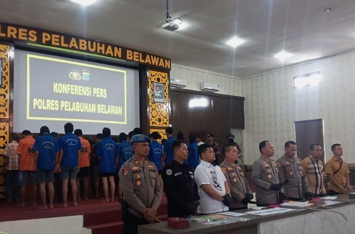 92 Pelaku Kejahatan Ditangkap Polres Pelabuhan Belawan: Ungkap Kasus Tawuran, Narkoba, dan Pungli