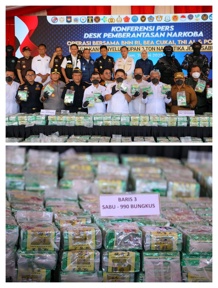 Gagalkan 2 Ton Sabu di Kepri, Menko Polkam Apresiasi Operasi Gabungan BNN, TNI, dan Polri