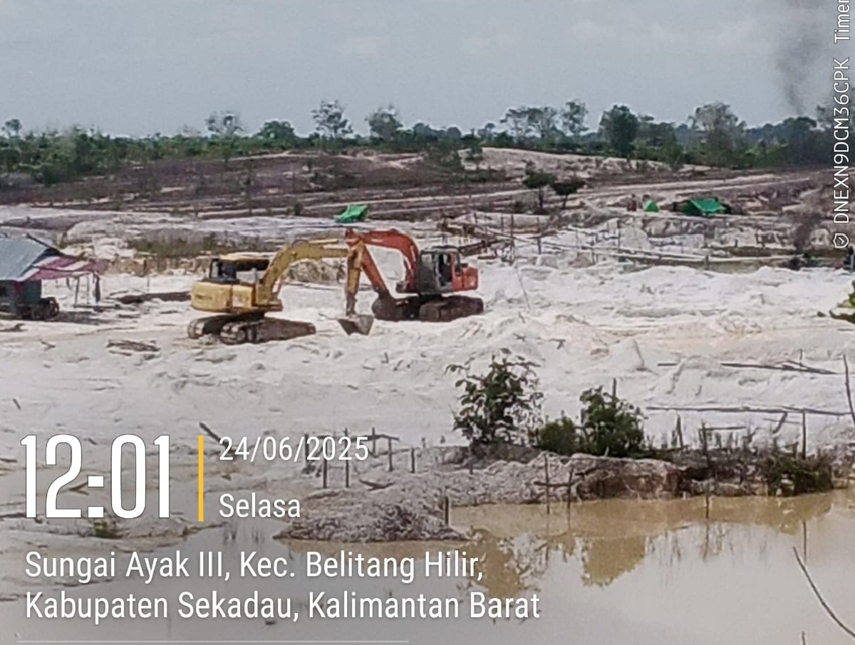 Beberapa Unit Alat Berat yang diduga digunakan untuk Tambang Galian 