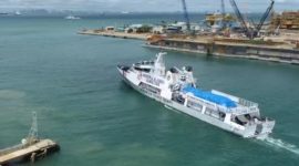 Bakamla RI kembali memberangkatkan KN Pulau Dana-323 membawa 92,2 ton bantuan kemanusiaan untuk korban banjir di Aceh.Source foto Humas Bakamla RI