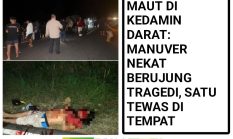 Tabrakan Maut di Kedamin Darat: Manuver Nekat Berujung Tragedi, Satu Tewas Ditempat
