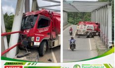 Truk Tangki Diduga Milik PT Dharma Muhibah Tabrak Jembatan di Melawi, Warga Soroti Pengawasan Angkutan Berat